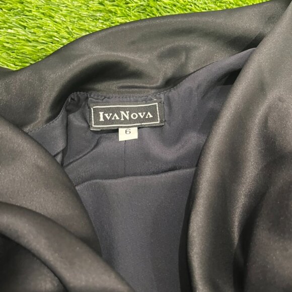 IvaNova Boutique Stunning Backless Long Sheer Floral Sleeve Mini Dress SZ 6 - Picture 8 of 8